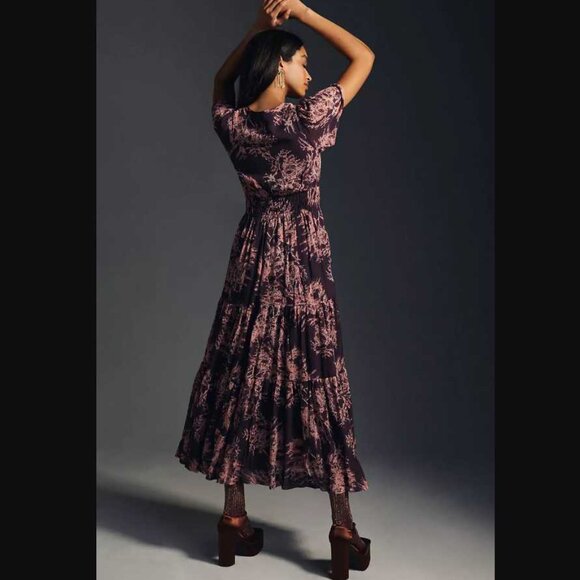 Plus 1X By Anthropologie The Somerset chiffon maxi dress - Picture 4 of 14